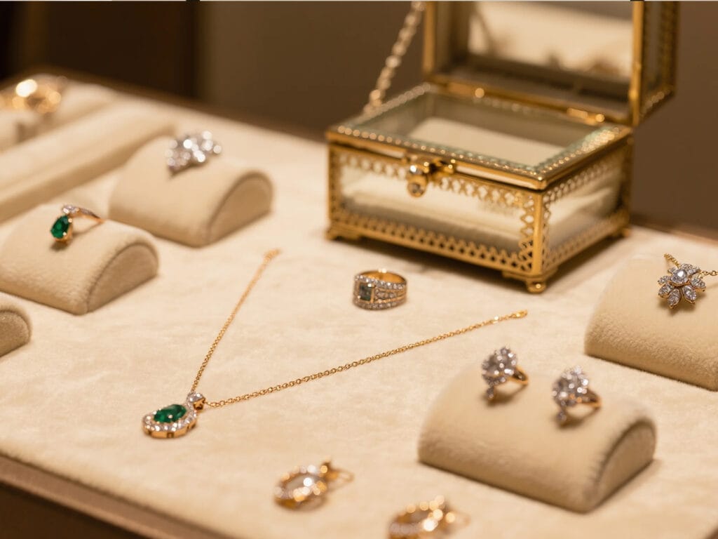 Jewelry display props, Aurora, jewelry store display design, jewelry store decoration, jewelry store