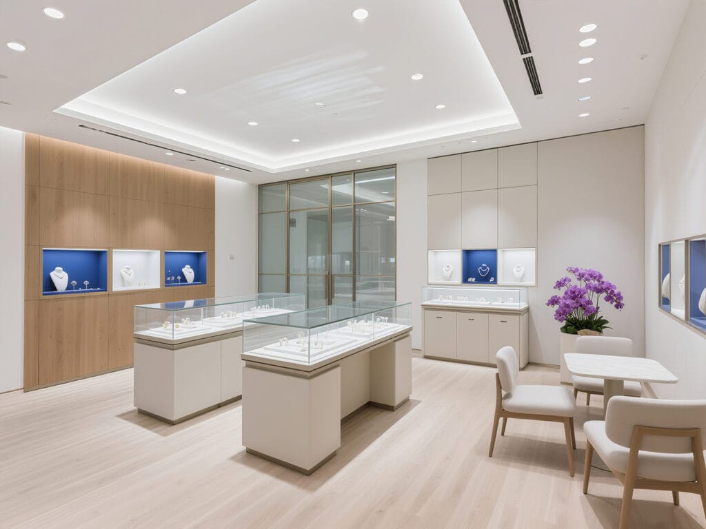 Jewelry display props customer case, Aurora, jewelry store display design, jewelry store decoration, jewelry shop