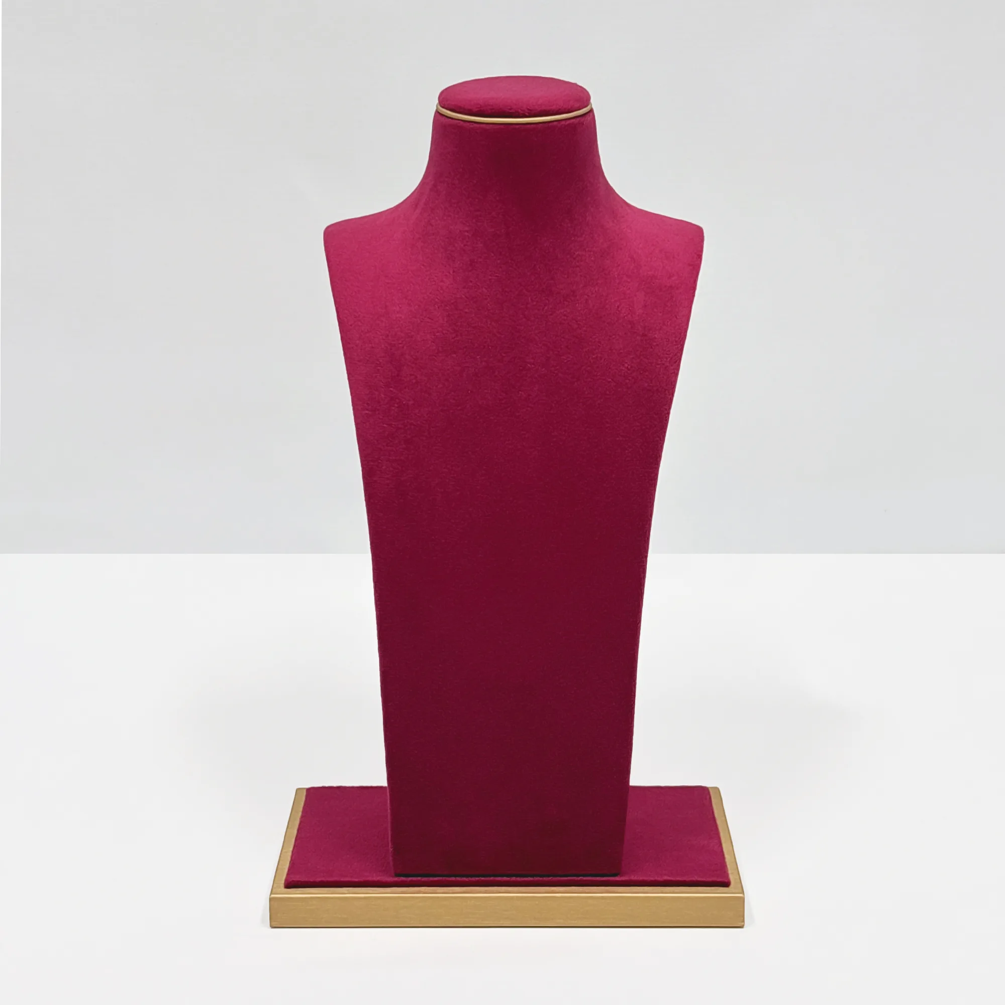 Espositore Per Collane In Ecopelle - Manichino Busto Bianco 22x15cm Per Gioielli