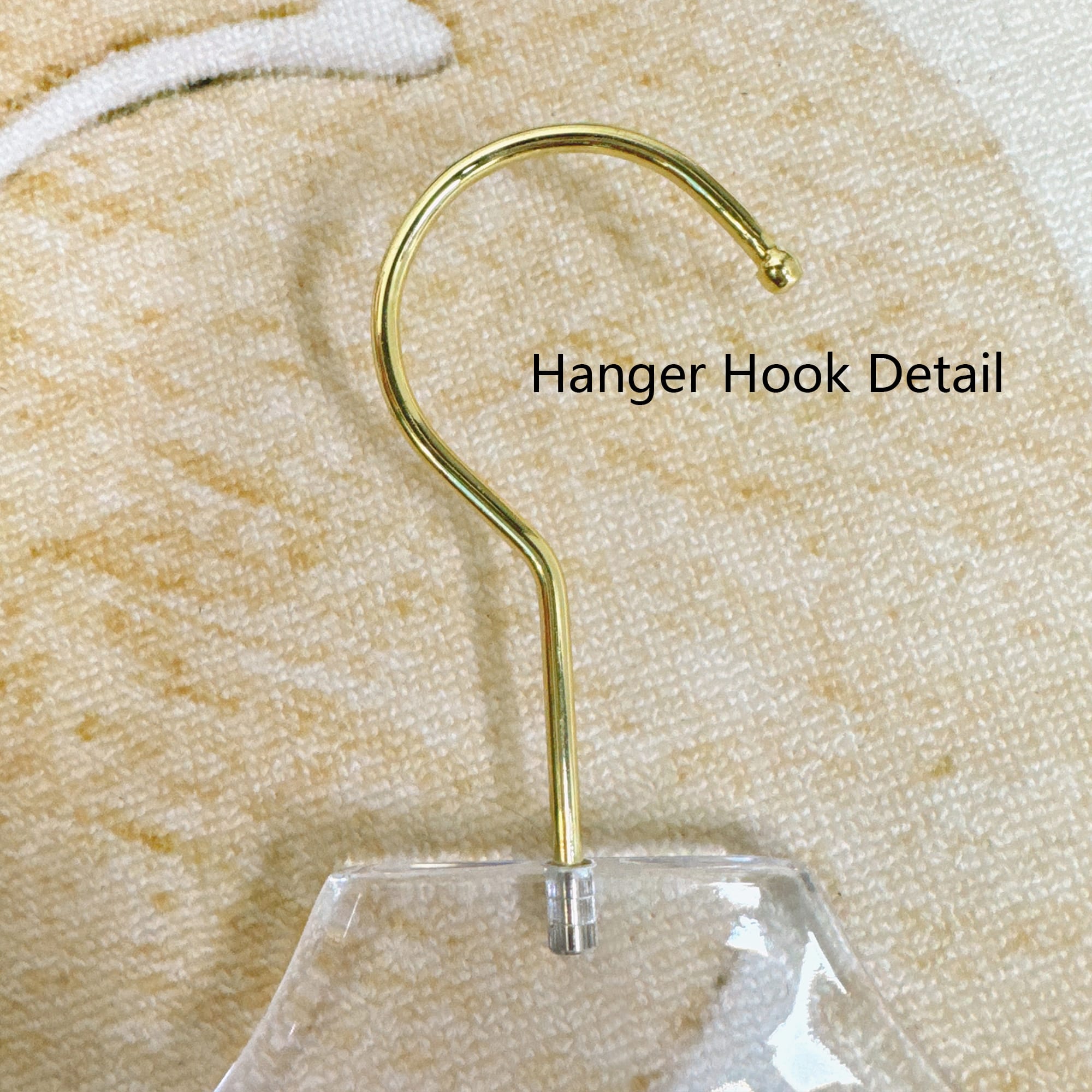 DE-LIANG Clothing Boutique Store Acrylic Pant Clothing Hanger Hanging Garment Rack Transparent Clear  Wedding Dress Hanger for Clothes Display Stand