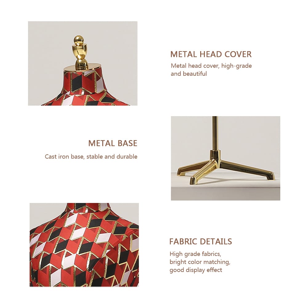 DE-LIANG Винтаж половина тела женский дисплей форма платья, цвет ткани манекен торс, большой бедра модель для одежды окна дисплей