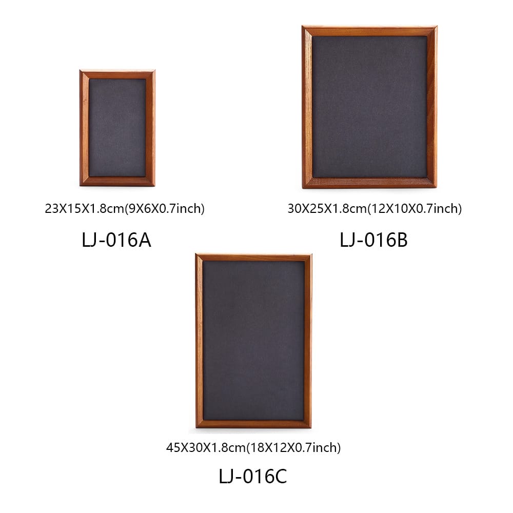 DE-LIANG Solid Wood Small Jewelry Tray Trade Showcase Countertop Jewelry Display Trays Rectangle Vanity Plate