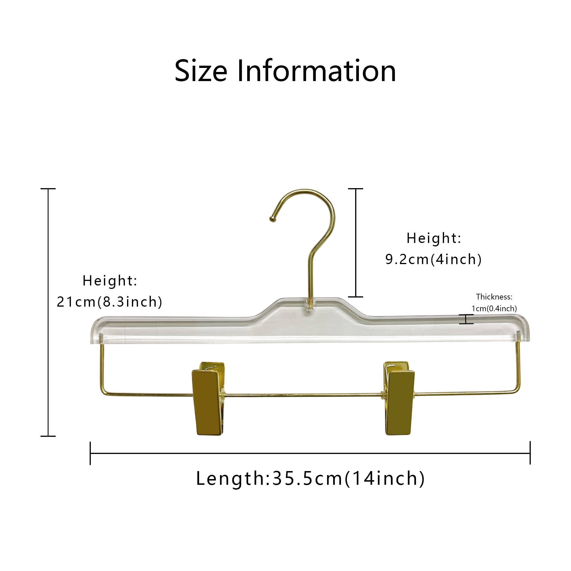 DE-LIANG Clothing Boutique Store Acrylic Pant Clothing Hanger Hanging Garment Rack Transparent Clear  Wedding Dress Hanger for Clothes Display Stand