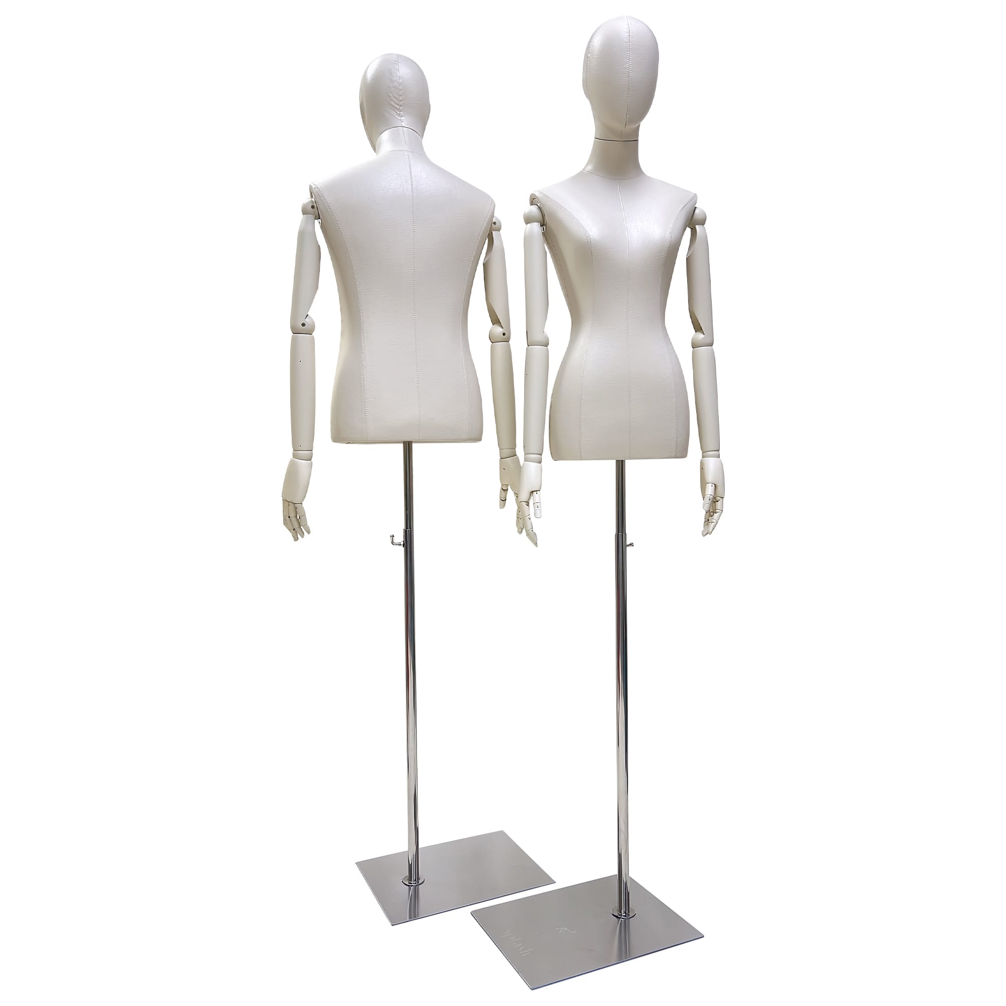 DE-LIANG高級レザー半身女性/男性マネキントルソー、ヴィンテージドレスフォーム、女性の服の表示、ウィンドウの表示、ショップの装飾のための