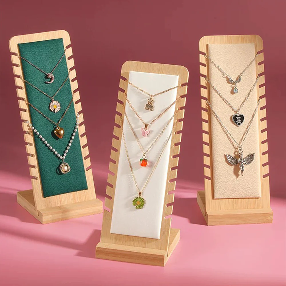 BamBoo Necklace Jewelry Dispaly Props,Jewelry Display Stand,Necklace Display,Storage Rack for Gift,Boutique,Necklace Display Storage DL2447