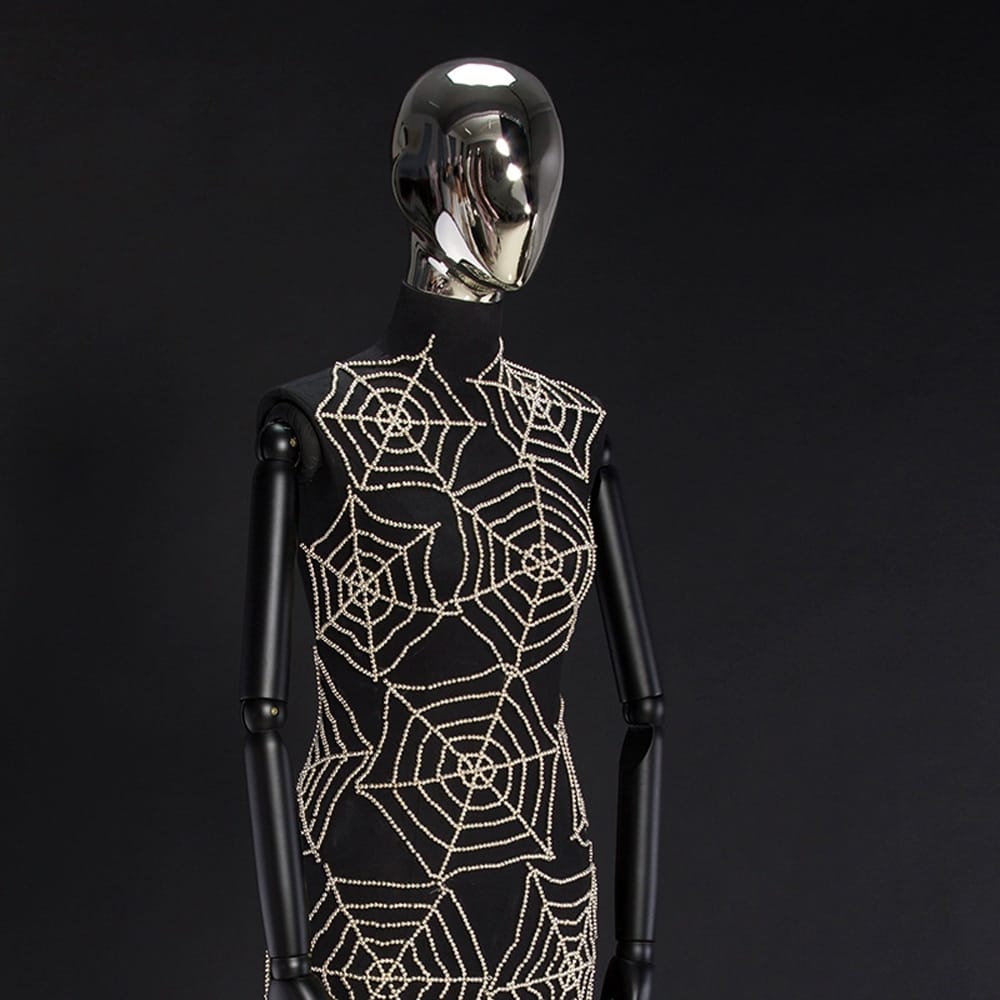 DE-LIANG女性半身マネキン、カスタムメイド女性半身手メッキヘッドワークアートモデルディスプレイ小道具ウィンドウディスプレイスタンド