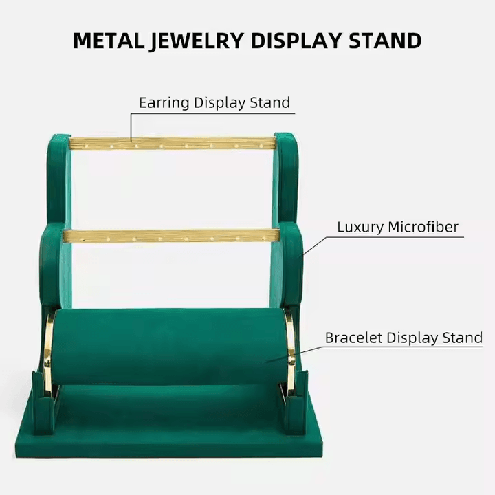 DE-LIANG Luxury Jewelry showcase Bracelet Earring Display Rack Microfiber Multi-functional Display Bracelet Display Stand