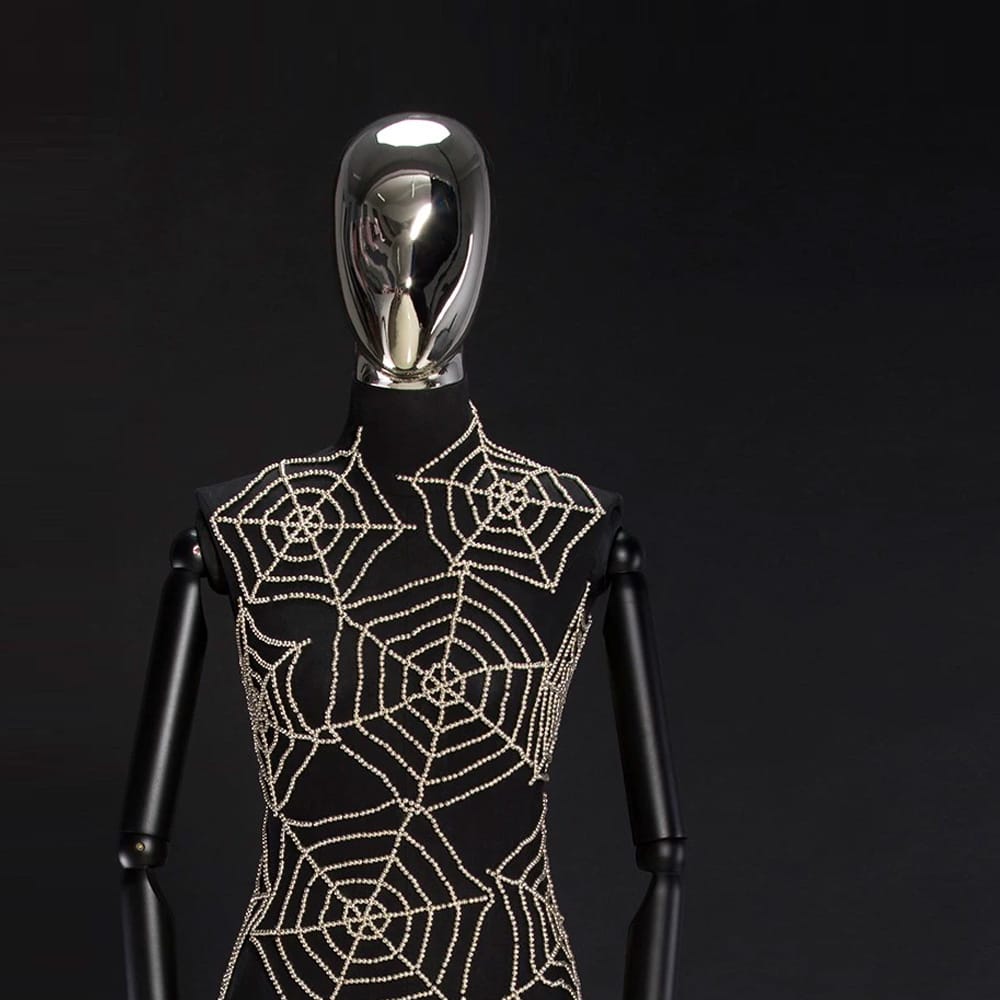 DE-LIANG女性半身マネキン、カスタムメイド女性半身手メッキヘッドワークアートモデルディスプレイ小道具ウィンドウディスプレイスタンド