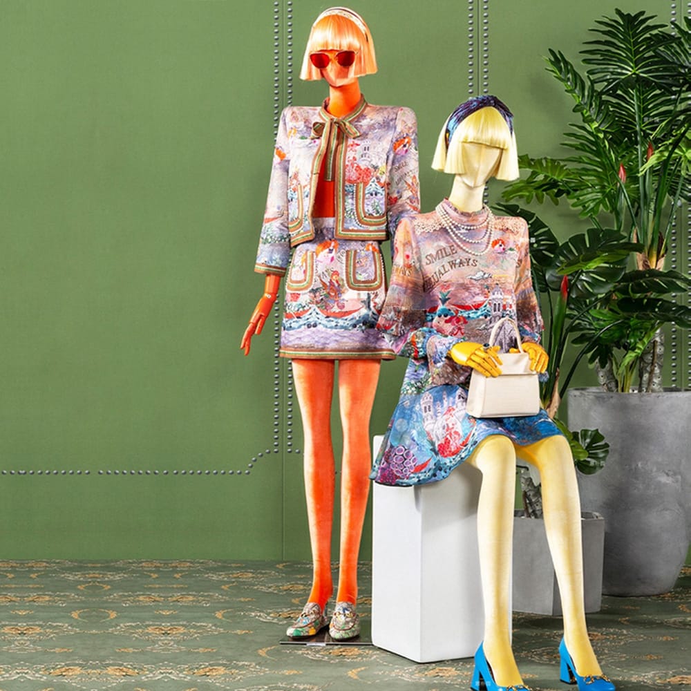 DE-LIANG Роскошные женские полное тело манекен, красочные бархат ткань дисплей платье форма модель для бутика дисплей, манекен торс с деревянной рукой