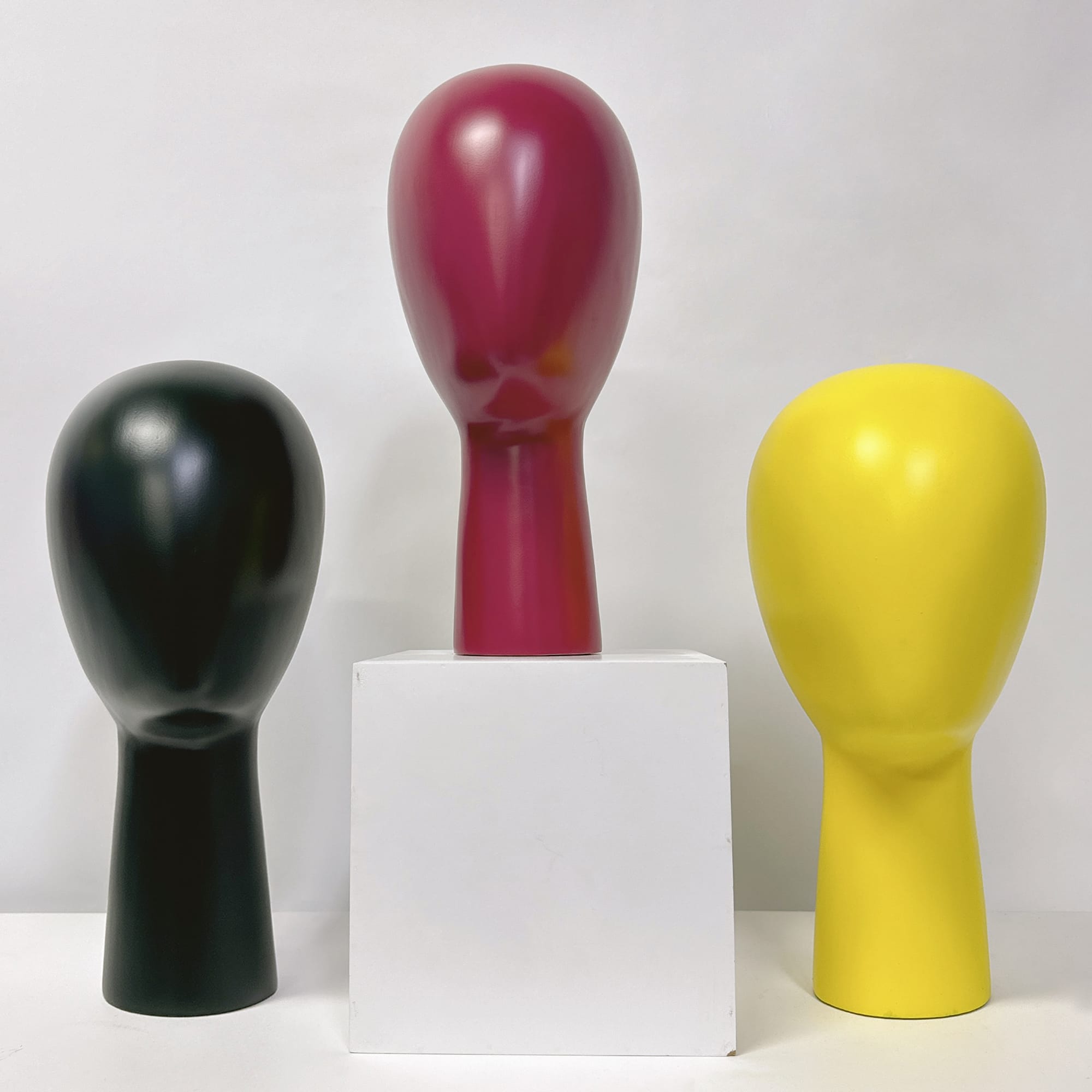 高級ベルベットロングネック女性マネキンヘッド