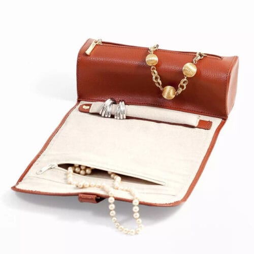 Практические путешествия молнии серьги кольца ювелирные изделия рулон для женщин пряжки часы браслеты ювелирные изделия хранения организатор случае рулон