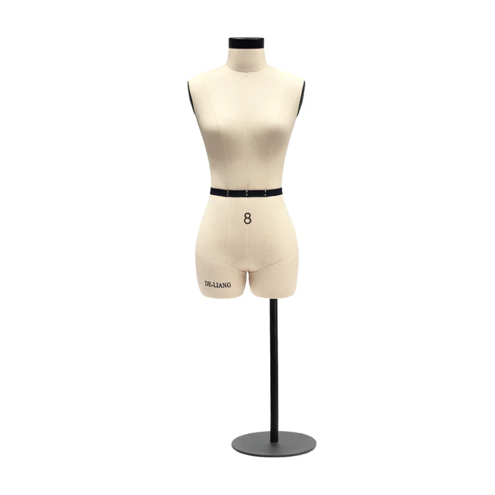 Half-Scale Sewing Dress Form (Size 8) – Mini Female Mannequin with Adjustable Height for Draping