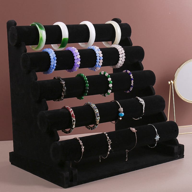 Luxury Icing Velvet Bracelet Display Stand - Organize & Showcase Jewelry in Style