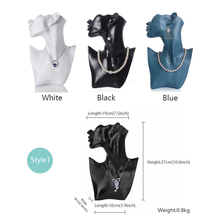 Multi-Style Resin Jewelry Stand – For Earrings, Necklaces & Home/Store Use