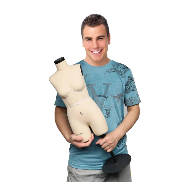 Half-Scale US Size 6 Dress Form – Metal Base Mannequin for Trouser & Lingerie Sewing