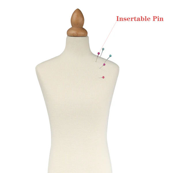 Mini-modèle masculin multiéchelle (1:2/1:3/1:4) - Mannequin en mousse entièrement pinnable pour le drapage