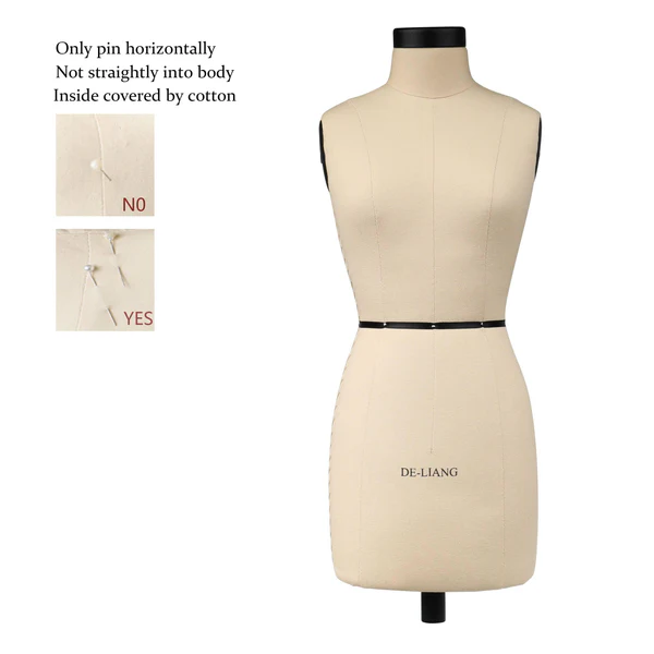 1:2 Half-Scale Female Torso Dress Form – Size 6/12 Mini Mannequin for Sewing & Pattern Making