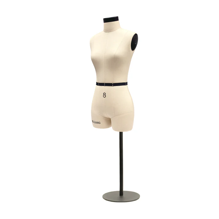Half-Scale Sewing Dress Form (Size 8) – Mini Female Mannequin with Adjustable Height for Draping
