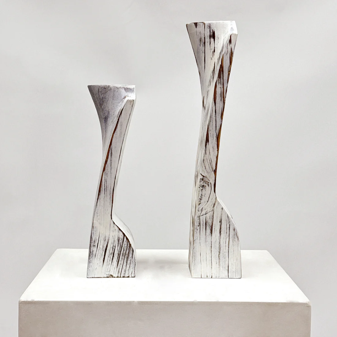 Solid Wood Jewelry Display Bust Stand for Necklaces Chains, 30.5cm/50cm Sizes Matte White