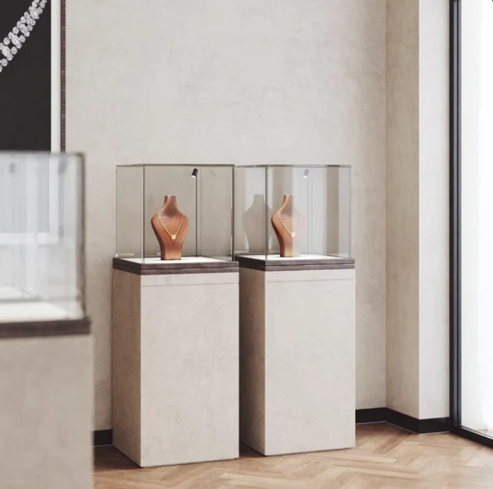 Vintage Jewelry Bust Stand – Solid Wood for Necklaces & Photography