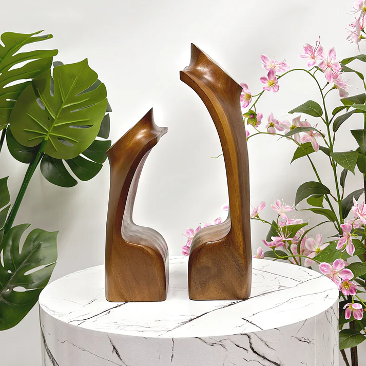 Vintage Jewelry Bust Stand – Solid Wood for Store Windows & Necklaces