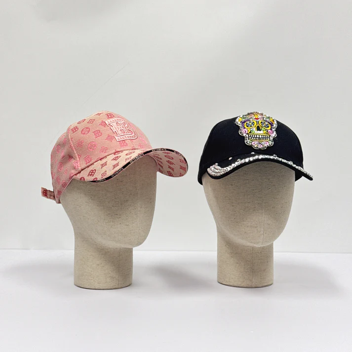 Testa di manichino in fibra di vetro multiuso - Base stabile per gioielli e accessori moda