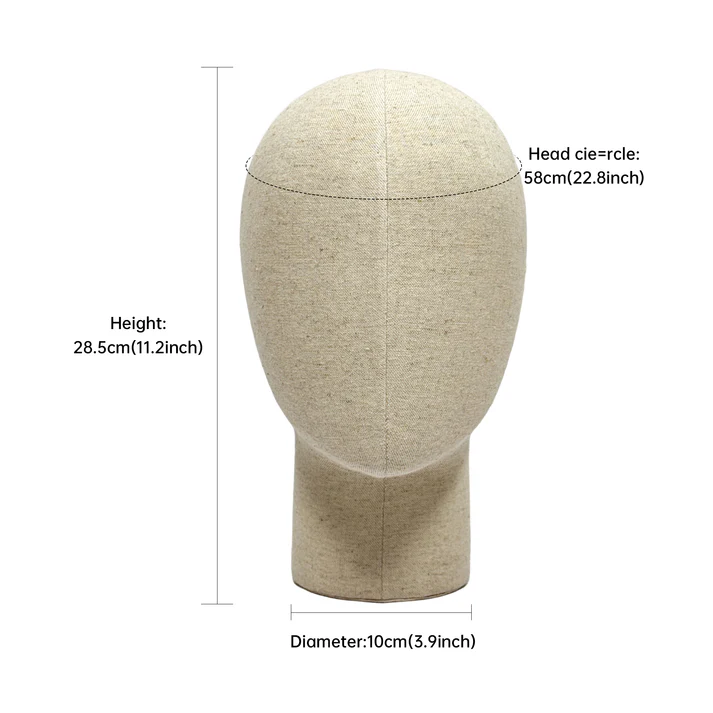 Testa di manichino in fibra di vetro multiuso - Base stabile per gioielli e accessori moda