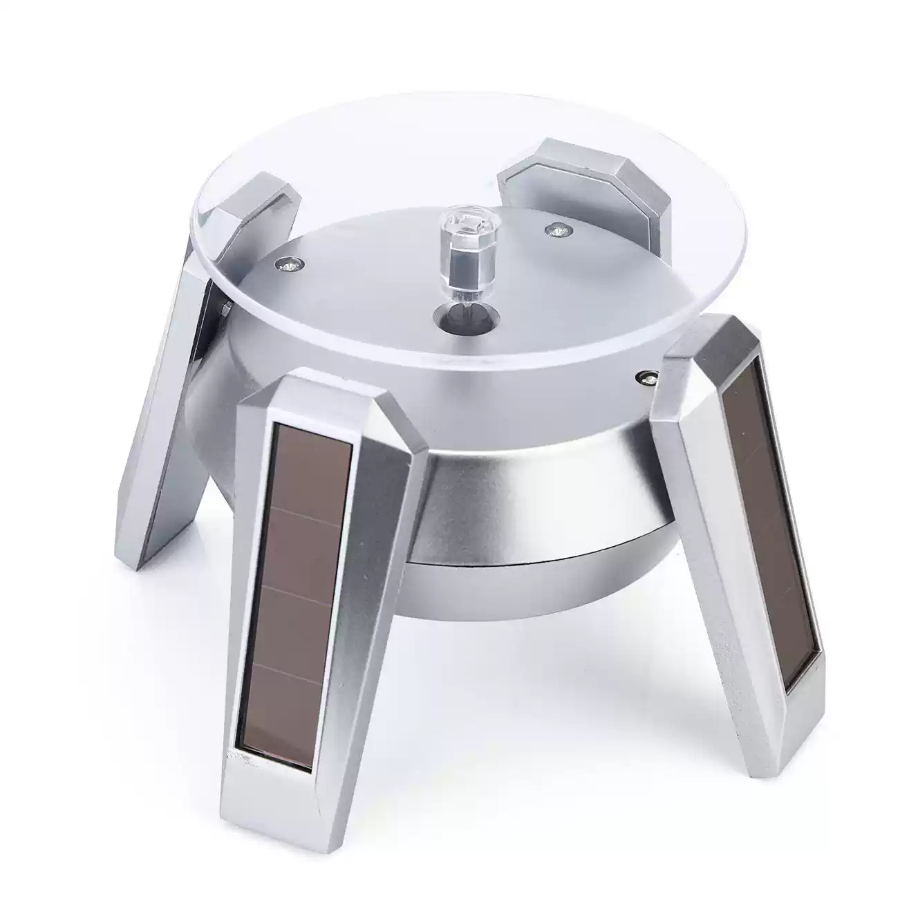 Premium Solar Rotating Display Stand – LED-Lit, Multi-Style for Jewelry, Gadgets & Home Decor