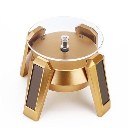 Premium Solar Rotating Display Stand – LED-Lit, Multi-Style for Jewelry, Gadgets & Home Decor