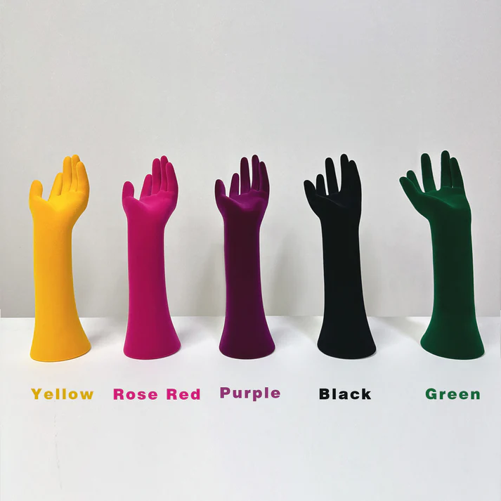 Elegant Velvet Mannequin Hand – Premium Display Model for Boutiques & Product Photography