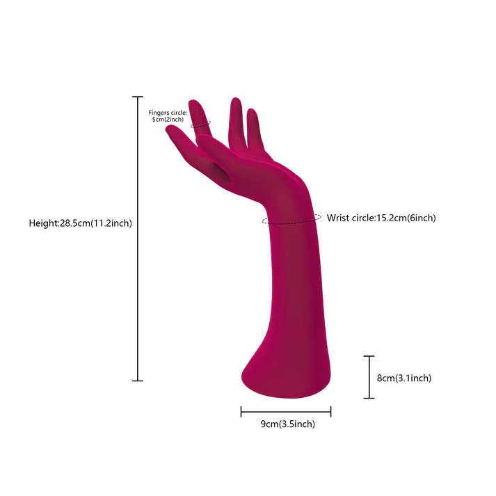 Elegant Velvet Mannequin Hand – Premium Display Model for Boutiques & Product Photography