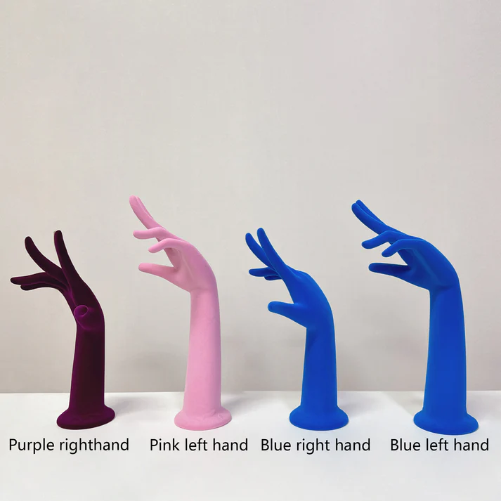 Luxury Velvet Female Mannequin Hand – Multi-Use Display Stand for Jewelry, Bags & Sunglasses