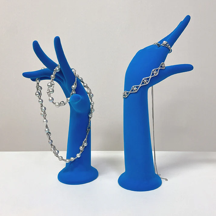 Luxury Velvet Female Mannequin Hand – Multi-Use Display Stand for Jewelry, Bags & Sunglasses