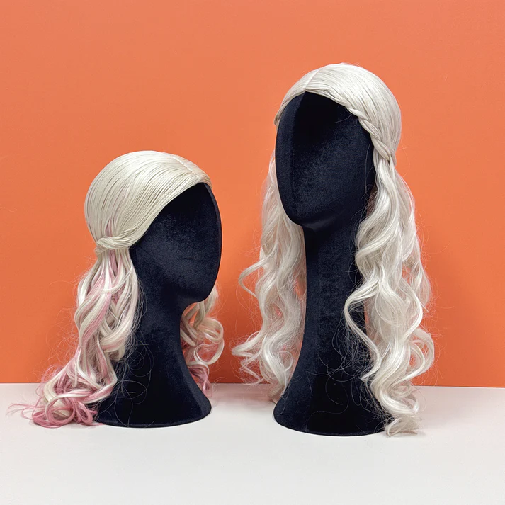 Elegant Long Neck Mannequin Head – Black Velvet Pinnable Model for Boutiques & Photography